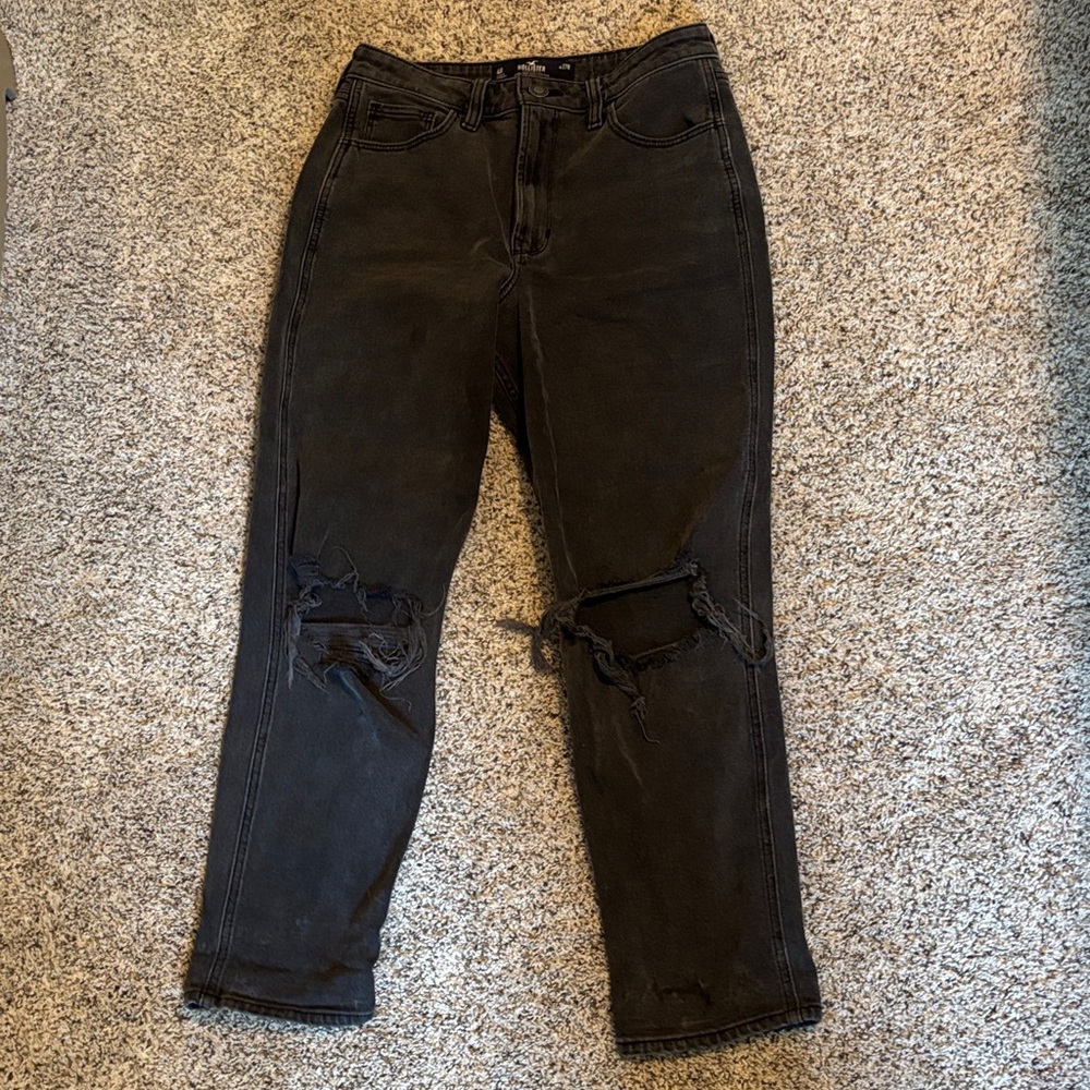 Hollister Black Distressed Women Jeans